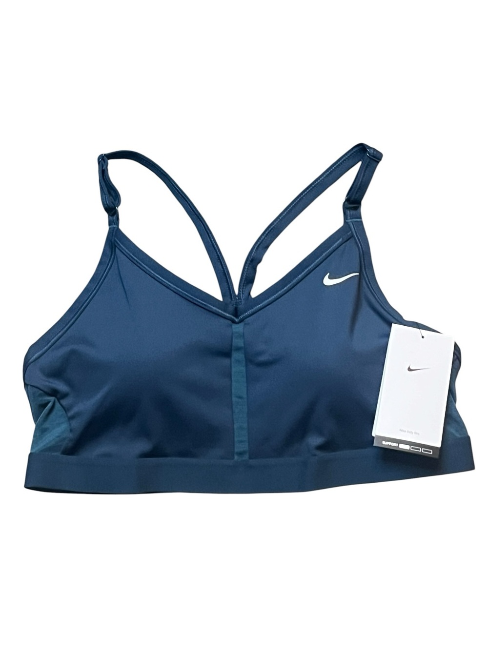 Nike Indy Women's XL Light-Support Padded V-Neck Sports Bra Armory Navy